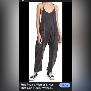 Free People Charcoal Jumpsuit